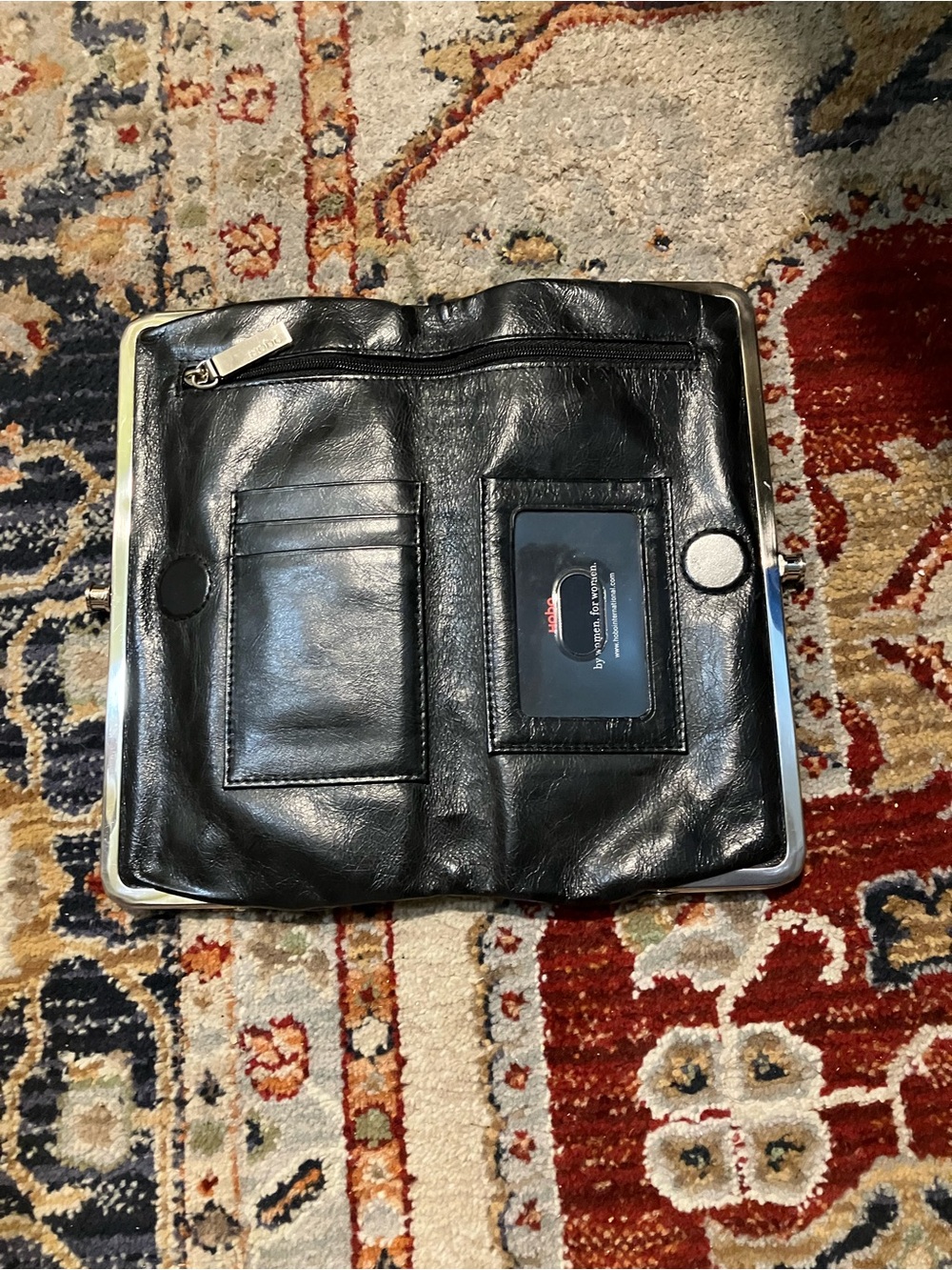 Hobo International Clutch Wallet Black Leather - Picture 7 of 11